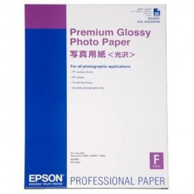 Epson Premium Glossy Photo Paper S042091, 255 g/m2, A2, 25db, fényes, fehér, fotópapírok