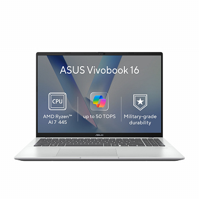 ASUS Vivobook 16/M1607GA-MB036WZ/AI7-445/16"/WUXGA/32GB/512GB/AMD int/W11H/Ezüst/2R