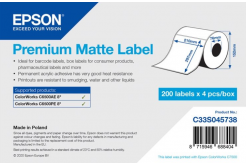 Epson C33S045738 Premium Matte, a ColorWorks esetében, 210x297mm, 200db, fehér öntapadó címkék