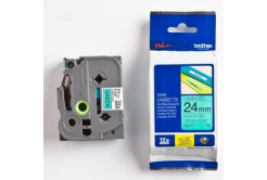 Brother TZ-751 / TZe-751, 24mm x 8m, fekete nyomtatás / zöld alapon, eredeti szalag