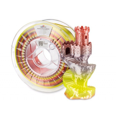 Spectrum 81020 3D filament, PLA Silk Rainbow, 1,75mm, 1000g, Többszínű (Earth blend)
