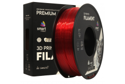 Smart Print FG-S200-E1, 3D filament, PETG, 1,75mm, 1000g, Átlátszó piros (Transparent red)