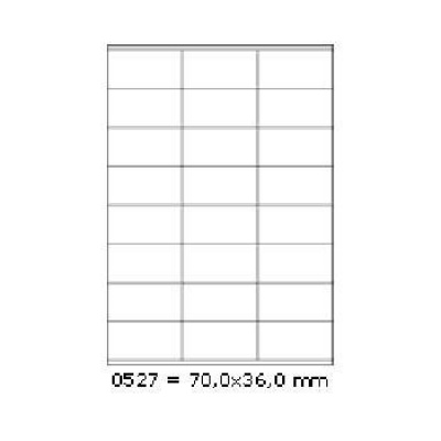 Öntapadó címkék 70 x 36 mm, 24 címek, A4, 100 ív
