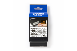 Brother TZe-SE4 Pro Tape, 18mm x 8m, fehér nyomtatás/fekete alapon, eredeti szalag