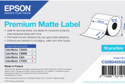 Epson C33S045532 Premium Matte, a ColorWorks esetében, 102x76mm, 440db, fehér öntapadó címkék