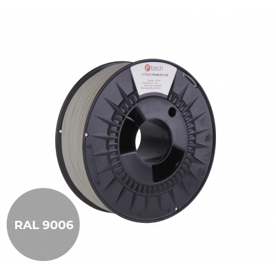 C-Tech 3DF-P-PETG1.75-9006 3D filament, PREMIUM LINE, PETG, RAL9006, 1,75mm, 1000g,  (White aluminum)
