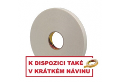 3M 9529W Kétoldalas ragasztóhab szalag, fehér, vastagság: 1,5 mm, 25 mm x 33 m