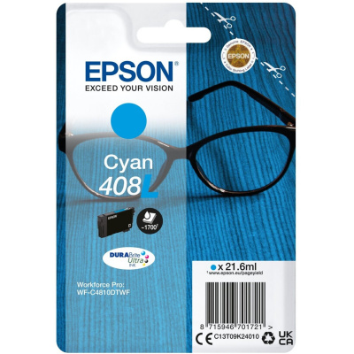 Epson 408L C13T09K24010 cián (cyan) eredeti tintapatron