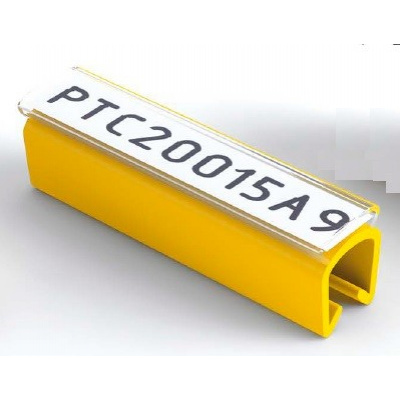 Partex PTC40021A4, sárga, 100db, (5-6,2mm), PTC csíptethető hüvely címkékhez