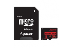 Apacer memóriakártya Secure Digital Card V10, 128GB, micro SDXC, AP128GMCSX10U5-R, UHS-I U1 (Class 10), adapterrel