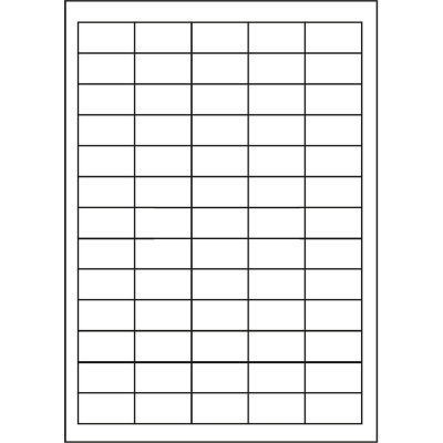 Öntapadó címkék 38 x 21,2 mm, 65 címek, A4, 1000 ív
