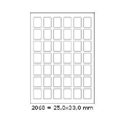 Öntapadó címkék 25 x 33 mm, 42 címek, A4, 100 ív