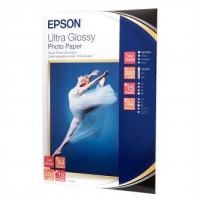 Epson S041927 Ultra Glossy Photo Paper, fotópapírok, fényes, fehér, R200, R300, R800, RX425, RX500, 13x18