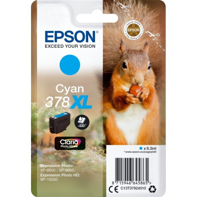 Epson 378XL T37924010 cián (cyan) eredeti tintapatron