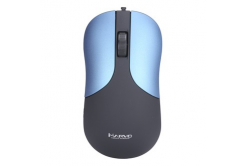 Marvo Egér DMS002BL, 1200DPI, optikák, 3 gomb, vezetékes USB, kék, iroda