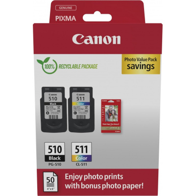 Canon PG-510/CL-511/GP-501 2970B017 színes (color) multipack eredeti patronok + fotópapírok