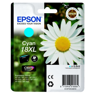 Epson T18124022, T181240, 18XL cián (cyan) eredeti tintapatron