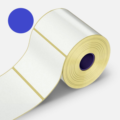 Öntapadó címkék 32x20 mm, 2000db, kék termo, roll