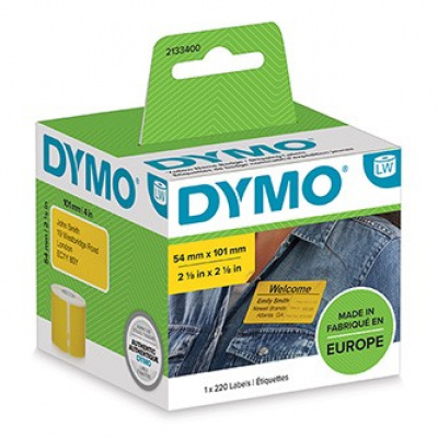 Dymo papír címkék 101mm x 54mm, sárga, 220 db, 2133400