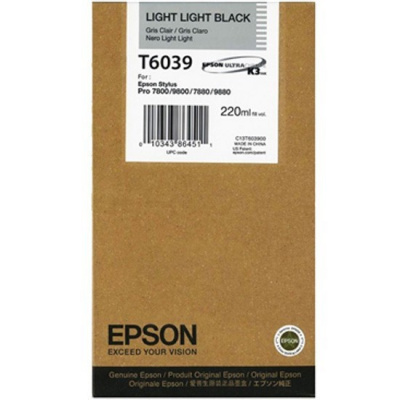 Epson T603900 világos fekete (light black) eredeti tintapatron