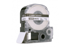 Epson LC-SS24KW, 24mm x 8m, fekete nyomtatás / fehér alapon, utángyártott szalag