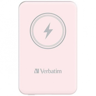 Verbatim 32243 vezeték nélküli töltéssel ellátott power bank, 5V, 5 000mAh, rózsaszínű