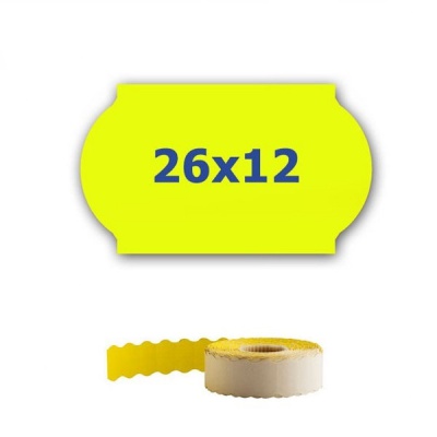 Árcímkék fogók címkézéséhez, 26mm x 12mm, 900db, sárga jelzés