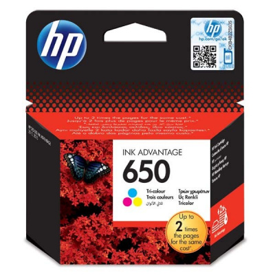 HP 650 CZ102AE színes (color) eredeti tintapatron