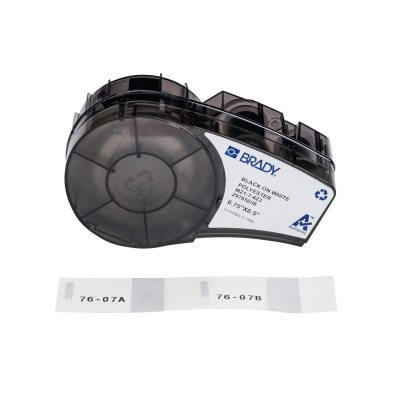 Brady M21-7-423 / 152095, 19.05 mm, Polyester, fekete nyomtatás / fehér alapon