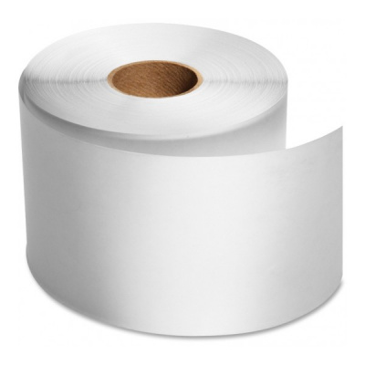 Öntapadó fóliás (polyethylen) címkék, 100mm x 35m, erősen tapad a TTR-hez, fehér, roll