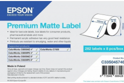 Epson C33S045740 Premium Matte, a ColorWorks esetében, 105x210mm, 282db, fehér öntapadó címkék