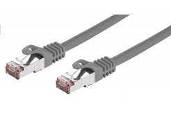 Kábel C-TECH CB-PP6F-1, patchcord Cat6, FTP, szürke, 1m