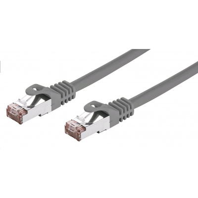Kábel C-TECH CB-PP6F-1 patchcord Cat6, FTP, szürke, 1m