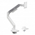 Powerton ERGO MONOA állítható monitortartó, fehér, 2-20KG, bilincs, 17"-49", 75x75/100x100