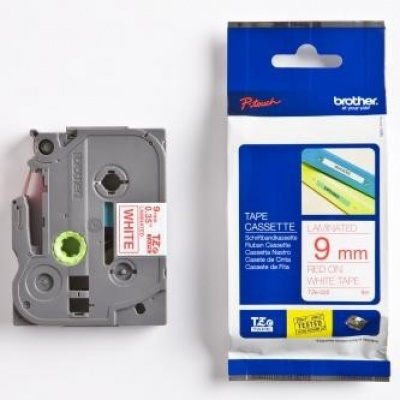Brother TZ-222 / TZe-222, 18mm x 8m, piros nyomtatás / fehér alapon, eredeti szalag