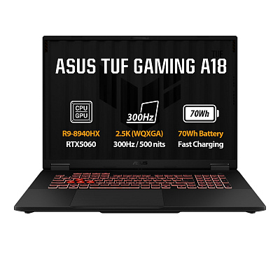 ASUS TUF Gaming A18/FA808PP-TT010WZ/R9-8940HX/18"/2560x1600/32GB/1TB/RTX 5070/W11H/Szürke/2R