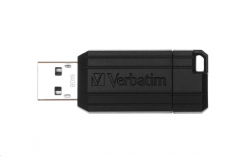 VERBATIM Flash Disk 64GB USB 2.0 Store 'n' Go PinStripe, fekete