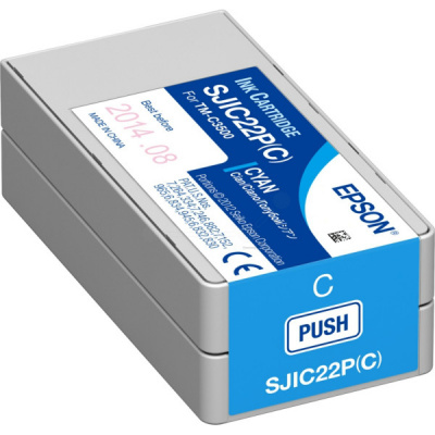Epson SJIC22P(C) C33S020602 a ColorWorks esetében, cián (cyan) eredeti cartridge
