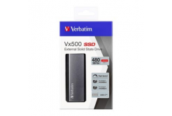 Verbatim 47443 Vx500, Külső SSD meghajtó, 480GB, 2.5", USB-C, ezüst