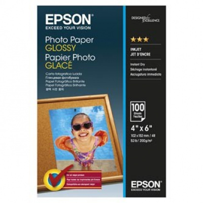 Epson Paper Photo C13S042548, 200 g/m2, 10x15cm, 100db, fényes, fehér, fotópapír