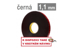3M VHB™ 5952-F, tl. 1,1 mm; černá oboustranně silně lepicí akrylová páska 25 mm x 3 m