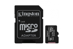 Kingston memóriakártya Canvas Select Plus, 128GB, micro SDXC, SDCS2/128GB, UHS-I U1 (Class 10), adapterrel, A1