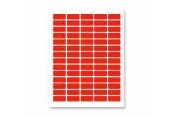 Öntapadó címkék 38 x 21,2 mm, 65 címkék, A4, 20 ív, piros