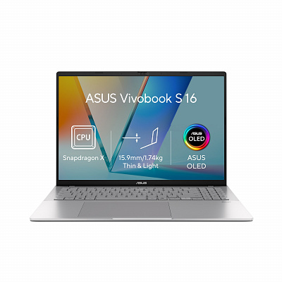 ASUS Vivobook S16/S3607QA-OLED111WZ/SD-X1-26-100/16"/WUXGA/32GB/512GB/Adreno/W11H/Ezüst/2R