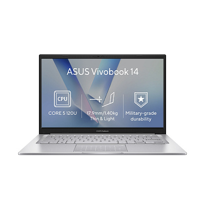 ASUS Vivobook 14/X1404VA-EB2278WZ/5-120U/14"/FHD/8GB/512GB/Intel int/W11H/Ezüst/2R
