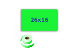 Árcímkék fogók címkézéséhez, téglalap alakú, 26mm x 16mm, 700db, zöld jelzés
