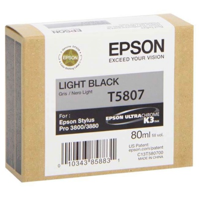 Epson T5807 világos fekete (light black) eredeti tintapatron