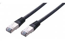 Kábel C-TECH CB-PP5F-025BK patchcord Cat5e, FTP, fekete, 0,25m