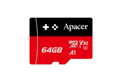 Apacer memória Gaming card V30 A1, 64GB, micro SDXC, AP64GMCSX10U7-RAGC, UHS-I U3 (Class 10), adapterrel