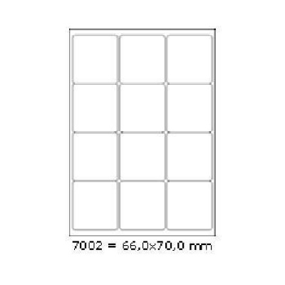 Öntapadó címkék 66 x 70 mm, 12 címek, A4, 100 ív